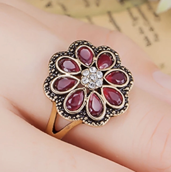 Turkish Vintage Style Jewelry Set forWomen,NEW,3Pcs,Flower,WeddingHandmadeGift - Picture 6 of 7